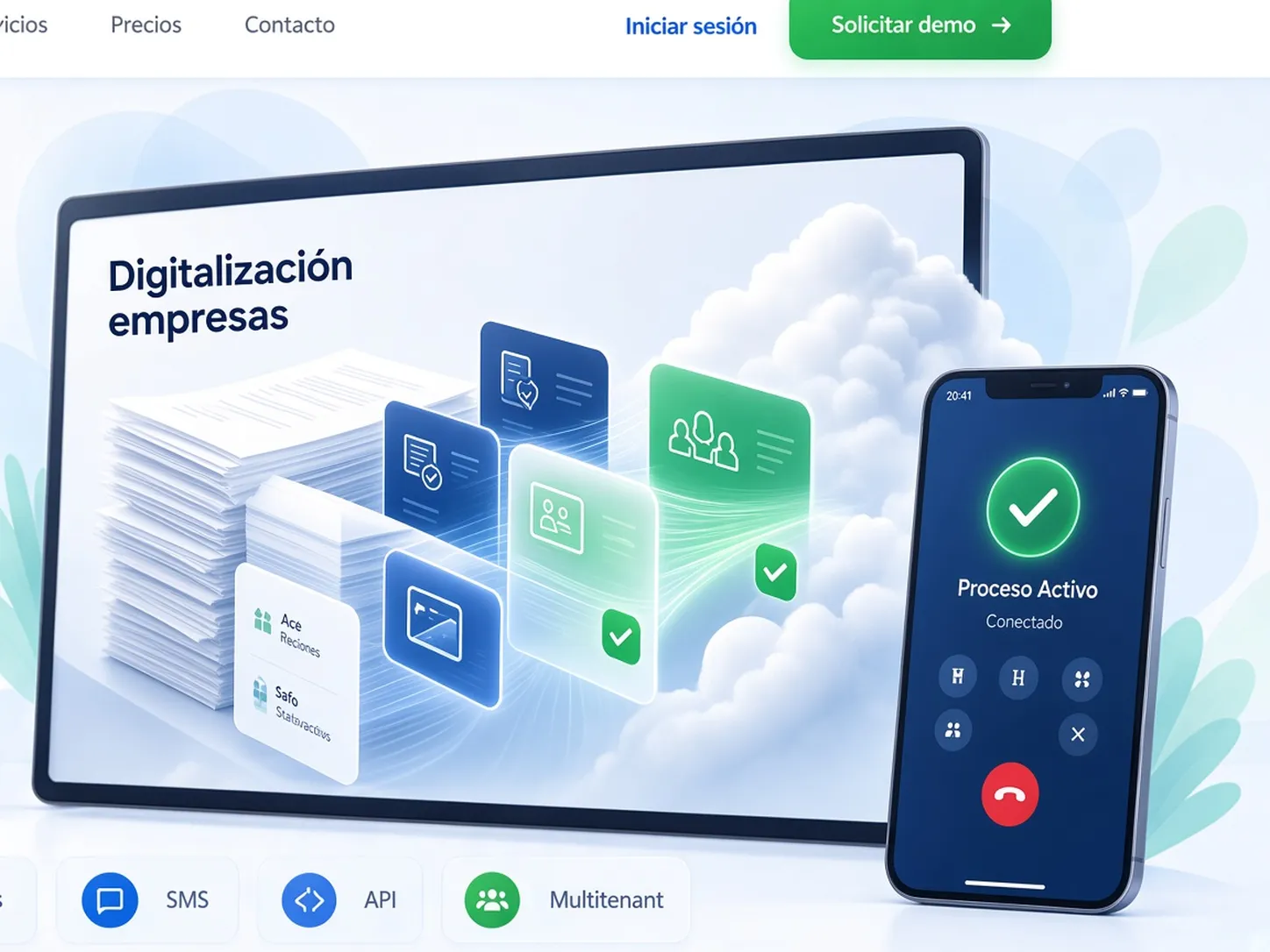 Business digitalization illustration
