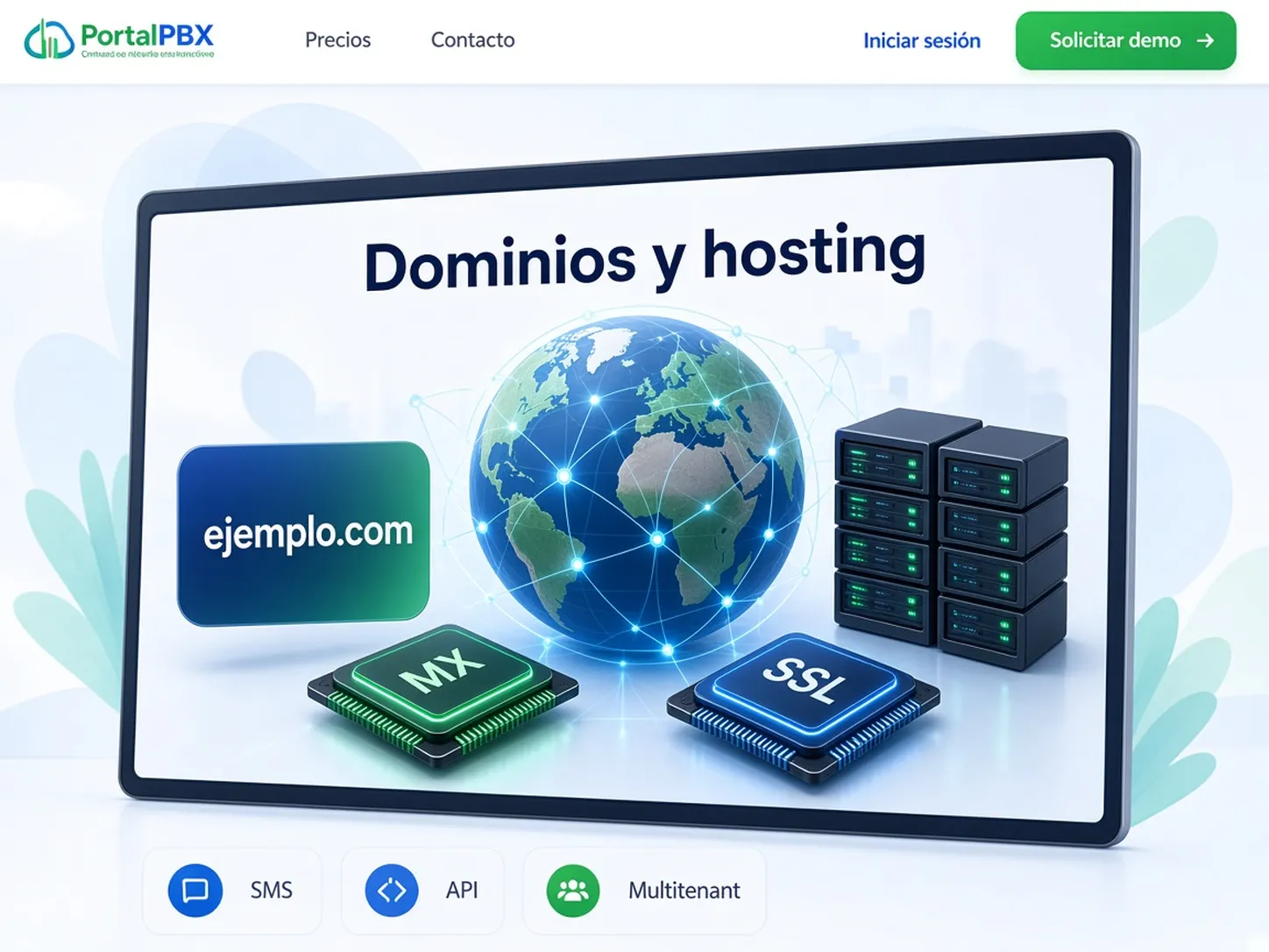 Domains, DNS and hosting illustration