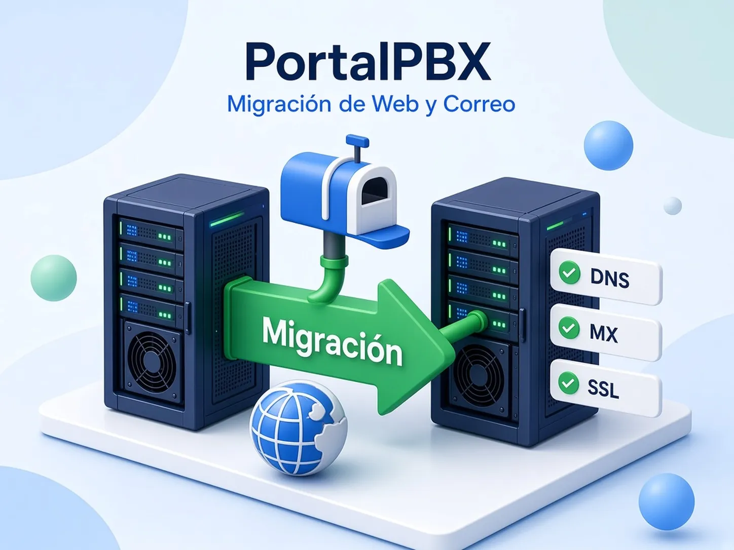 Website and email migration illustration