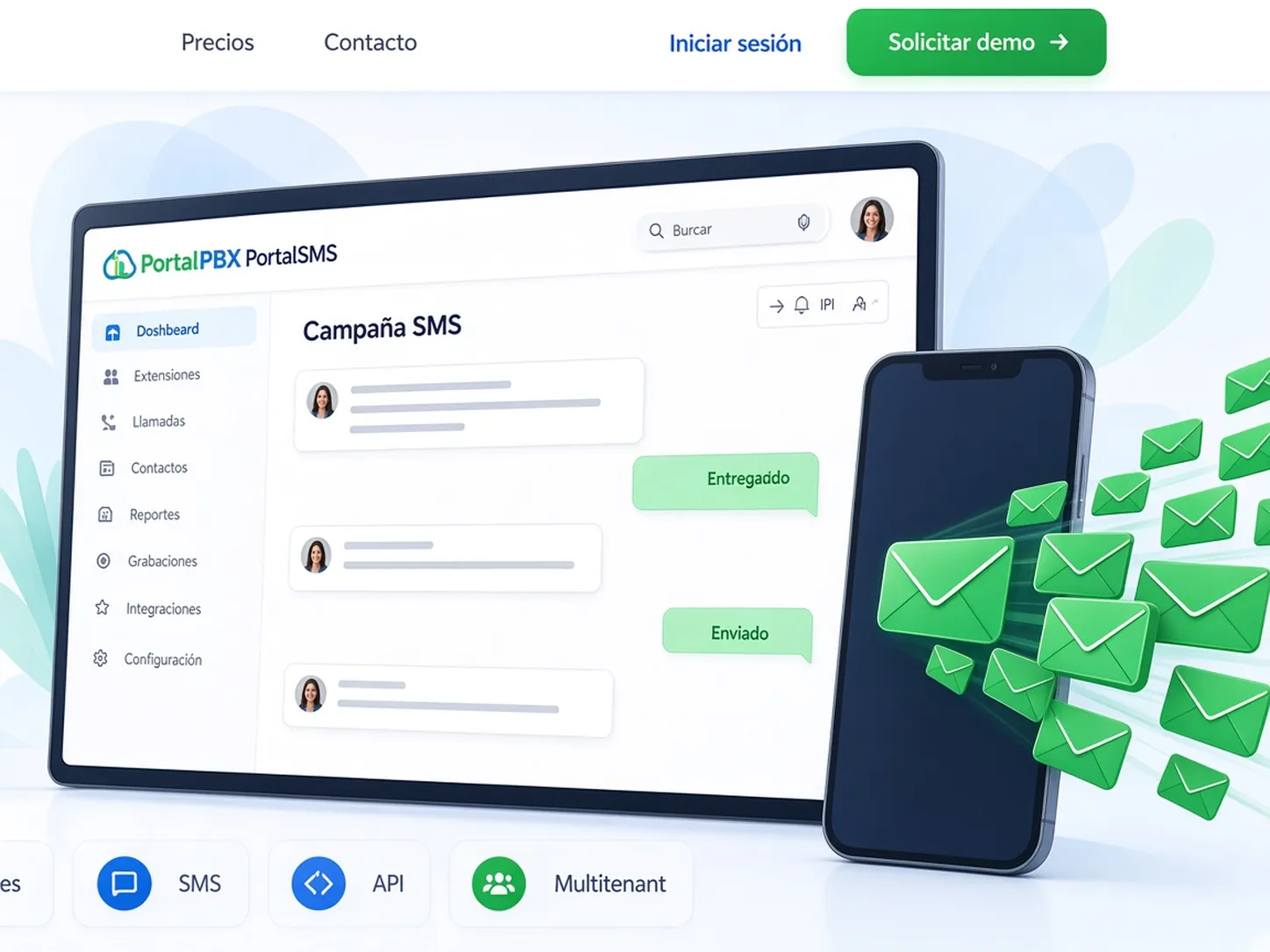 Bulk SMS messaging illustration